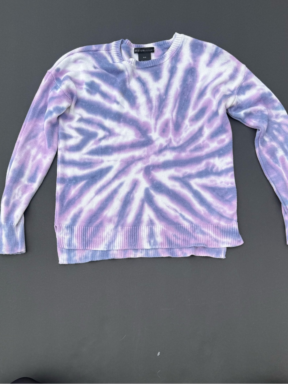 Anthropology Purple Tie-Dye Crewneck Sweater